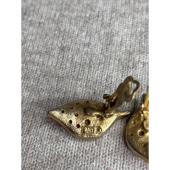 Vintage ART Arthur Pepper Clip On Earrings 1.25 inch - Picture 4 of 4